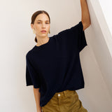 The Cashmere Tee in Navy