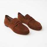 The Penny Loafer in Chocolate Suede