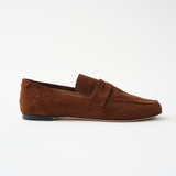 The Penny Loafer in Chocolate Suede