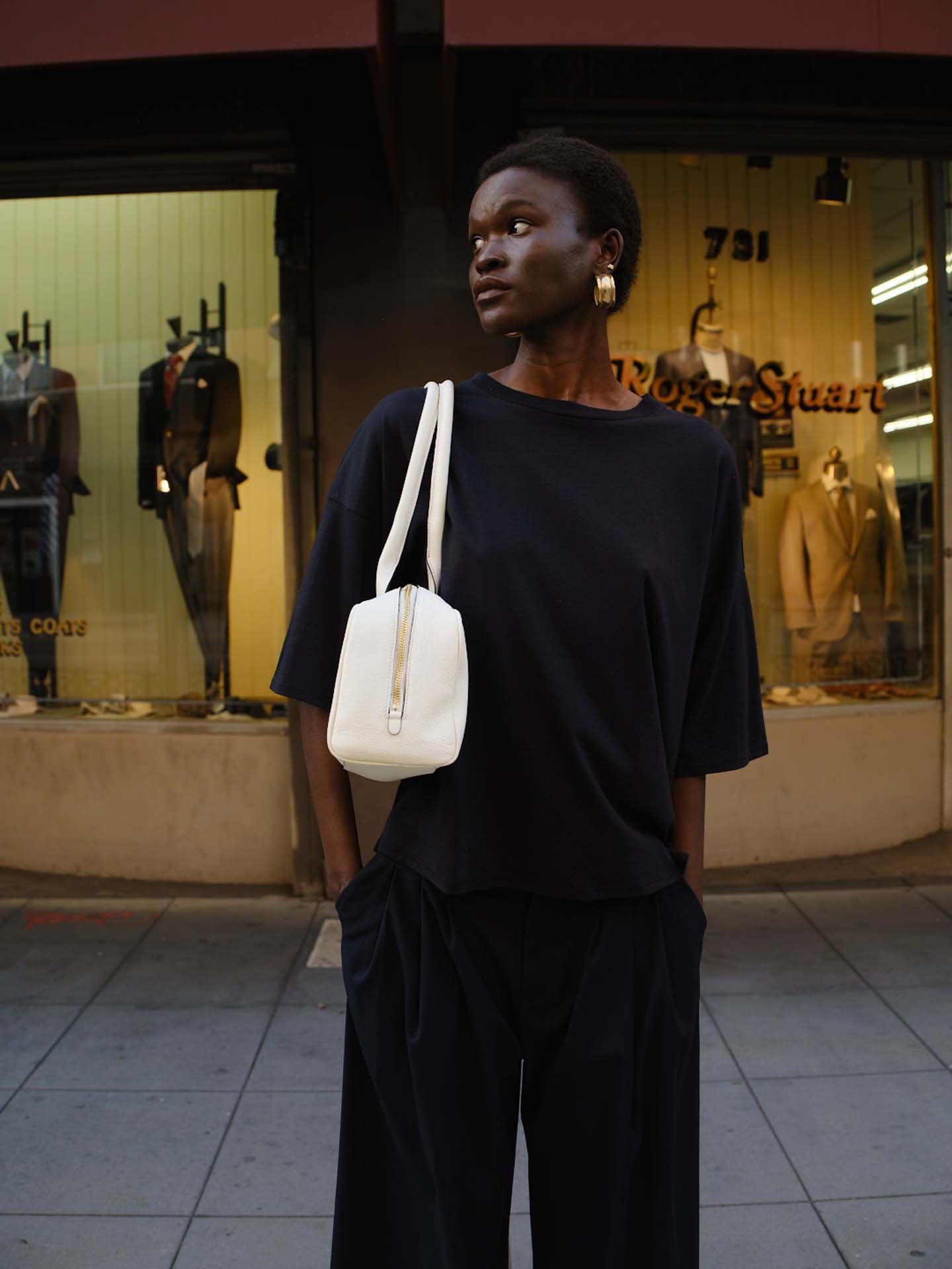 The Draped Tee in Black