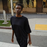 The Draped Tee in Black