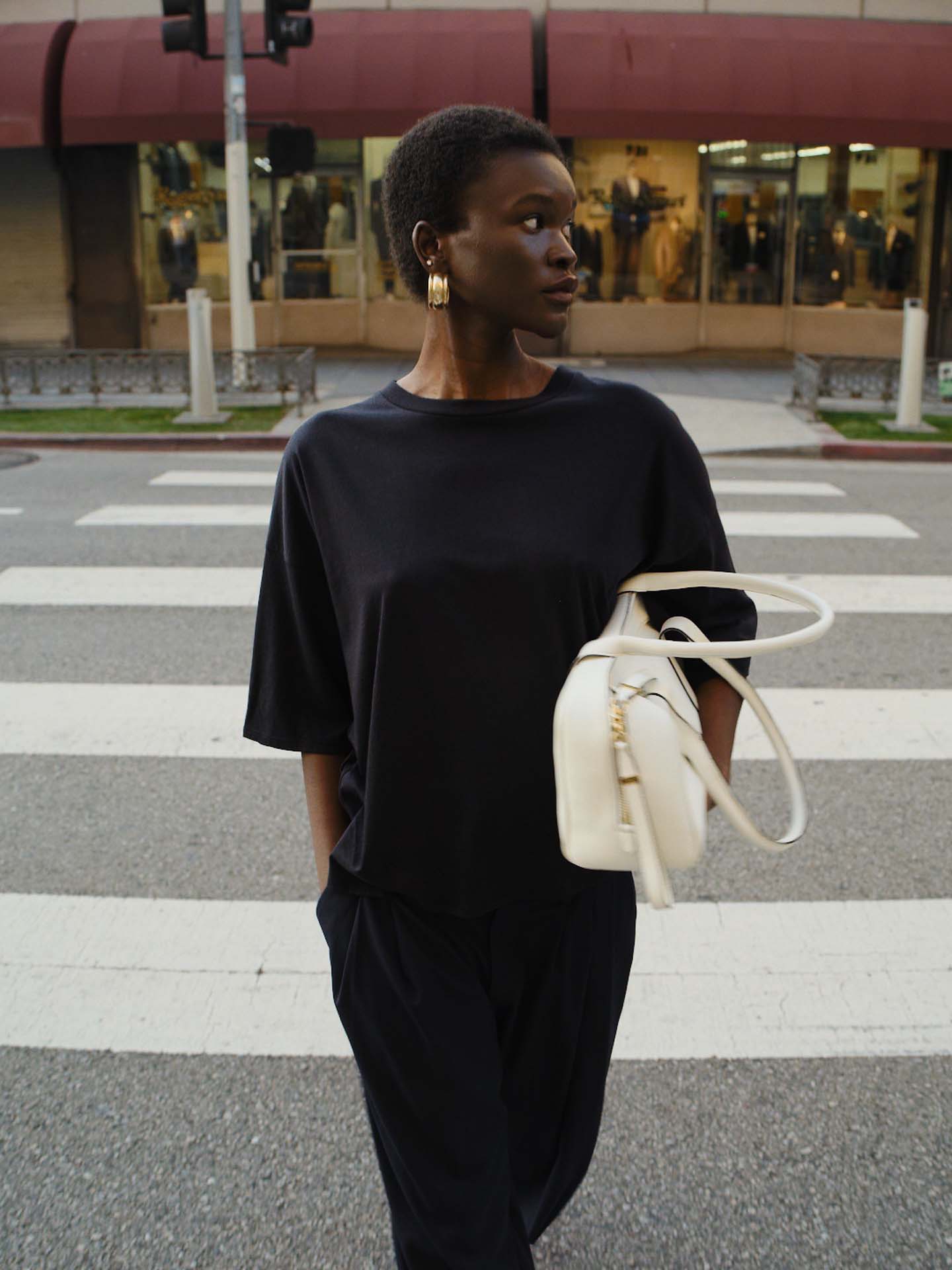 The Draped Tee in Black