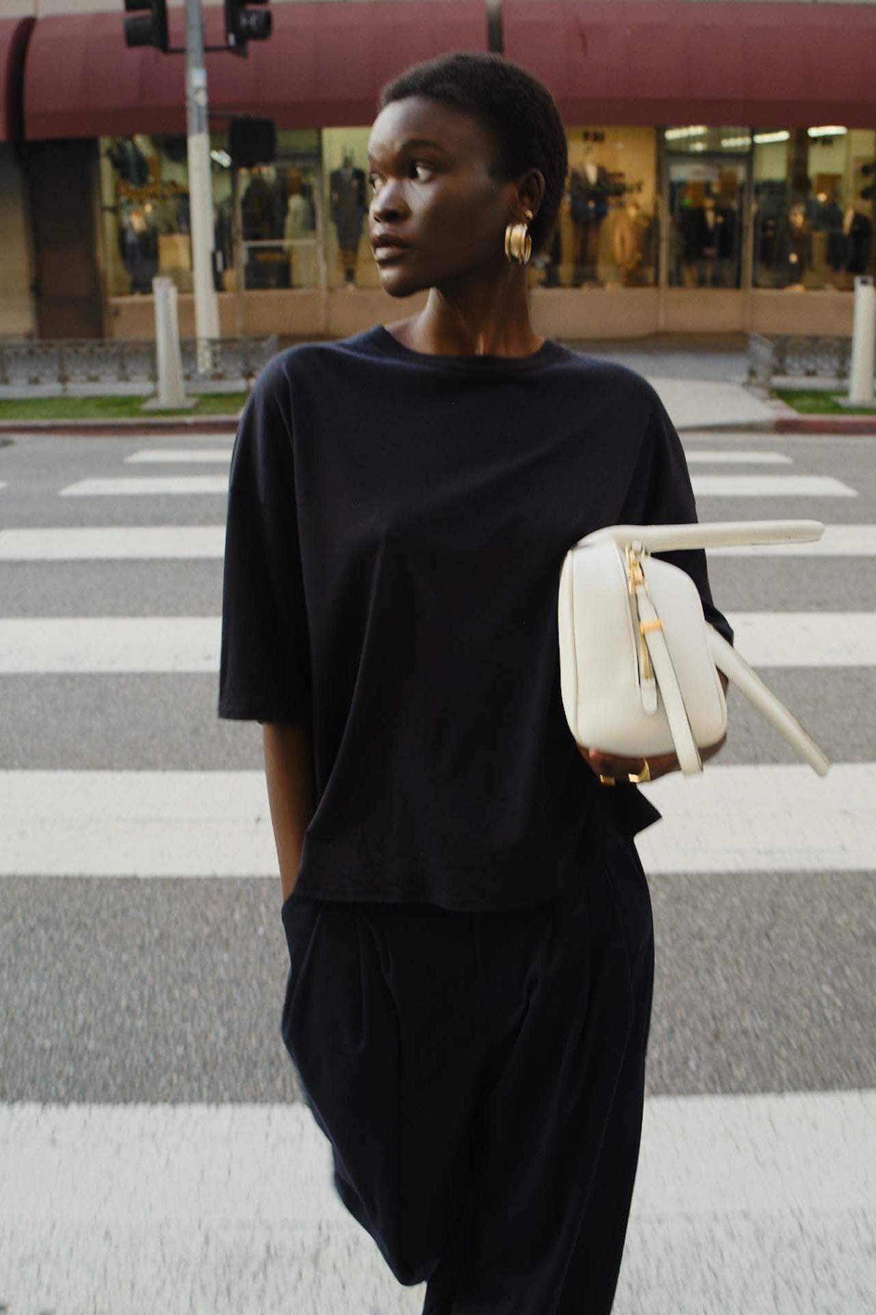 The East West Bag in White