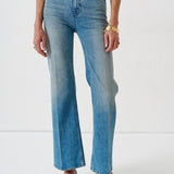The Petite Crease Jean in Worn Indigo