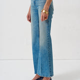 The Petite Crease Jean in Worn Indigo