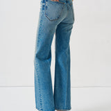 The Petite Crease Jean in Worn Indigo