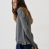 The Draped Turtleneck in Charcoal