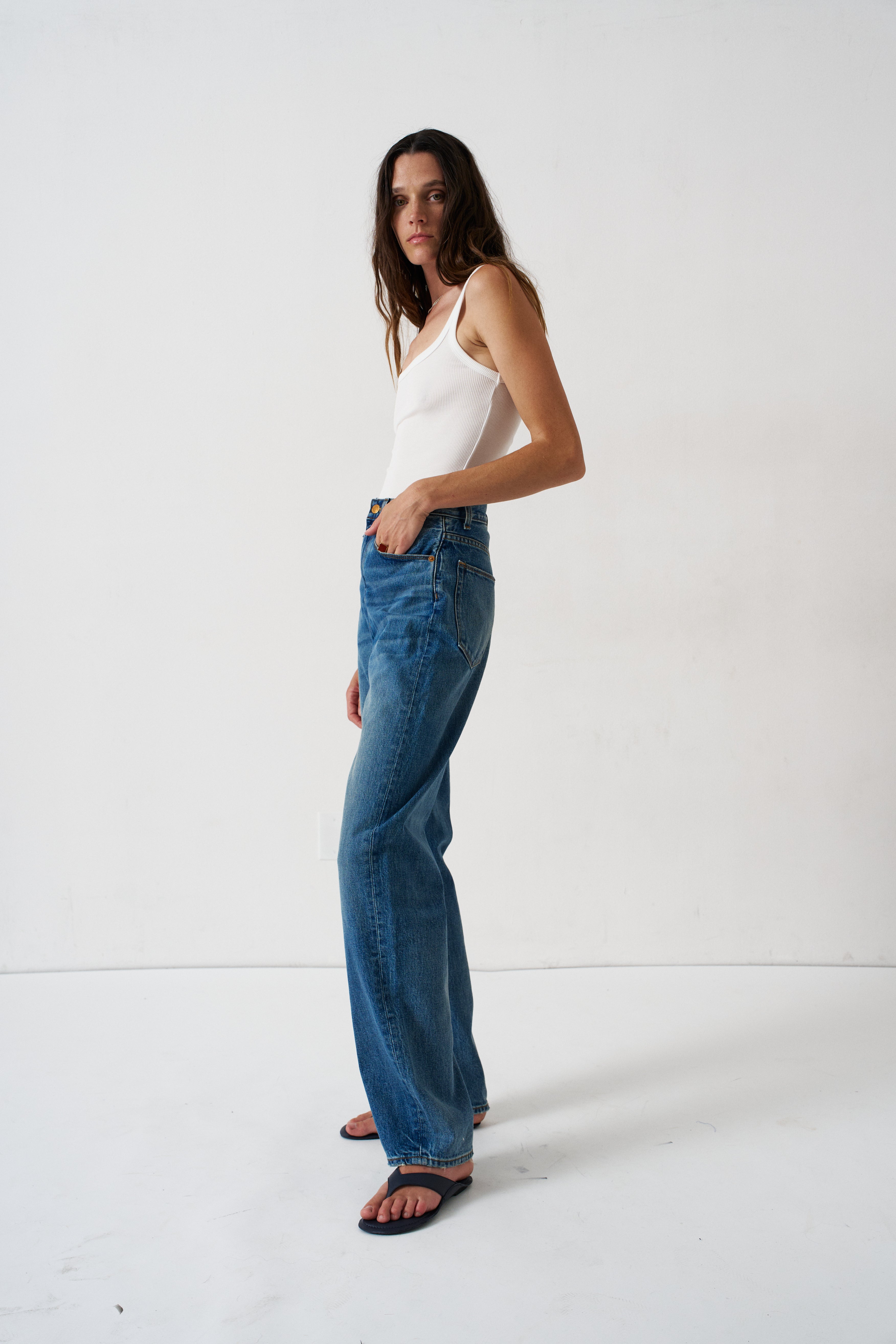 The Fan Jean in Borrego Indigo