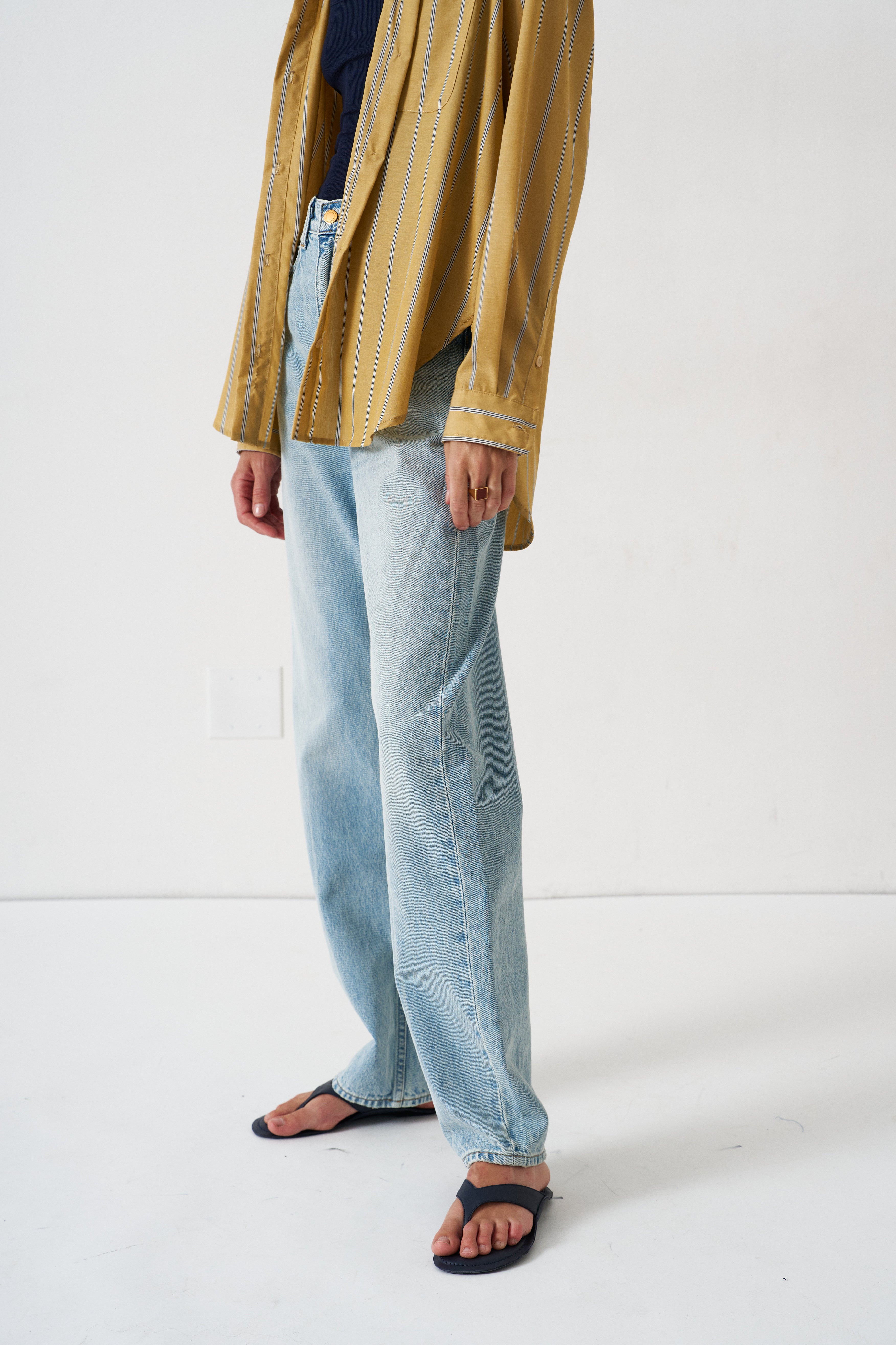 The Essential Shirt in Golden Stripe