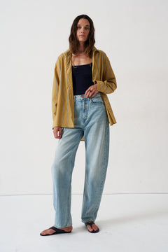 The Essential Shirt in Golden Stripe