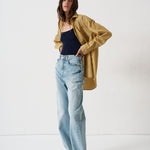 The Essential Shirt in Golden Stripe