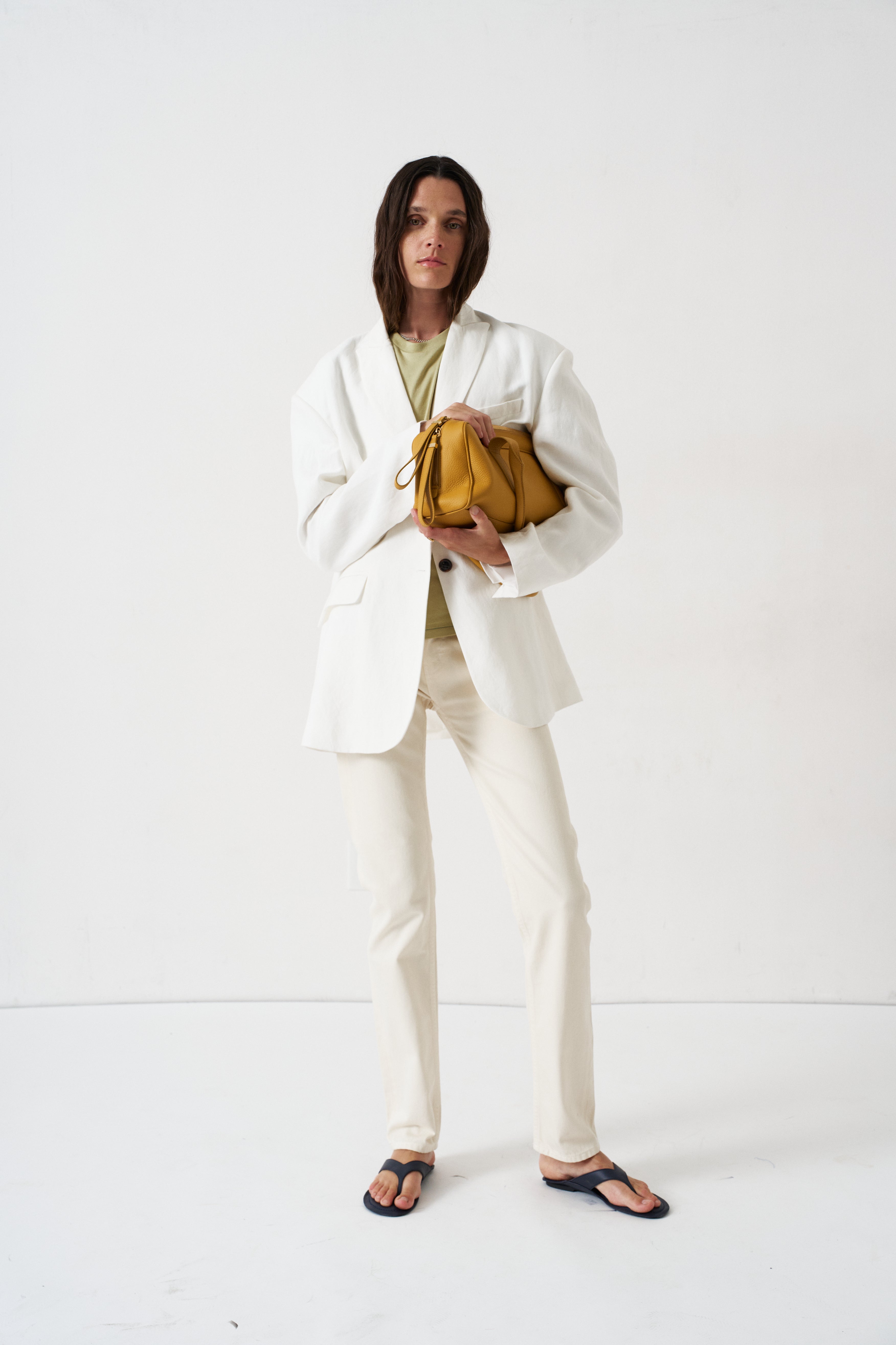The Draped Tee in Pistachio