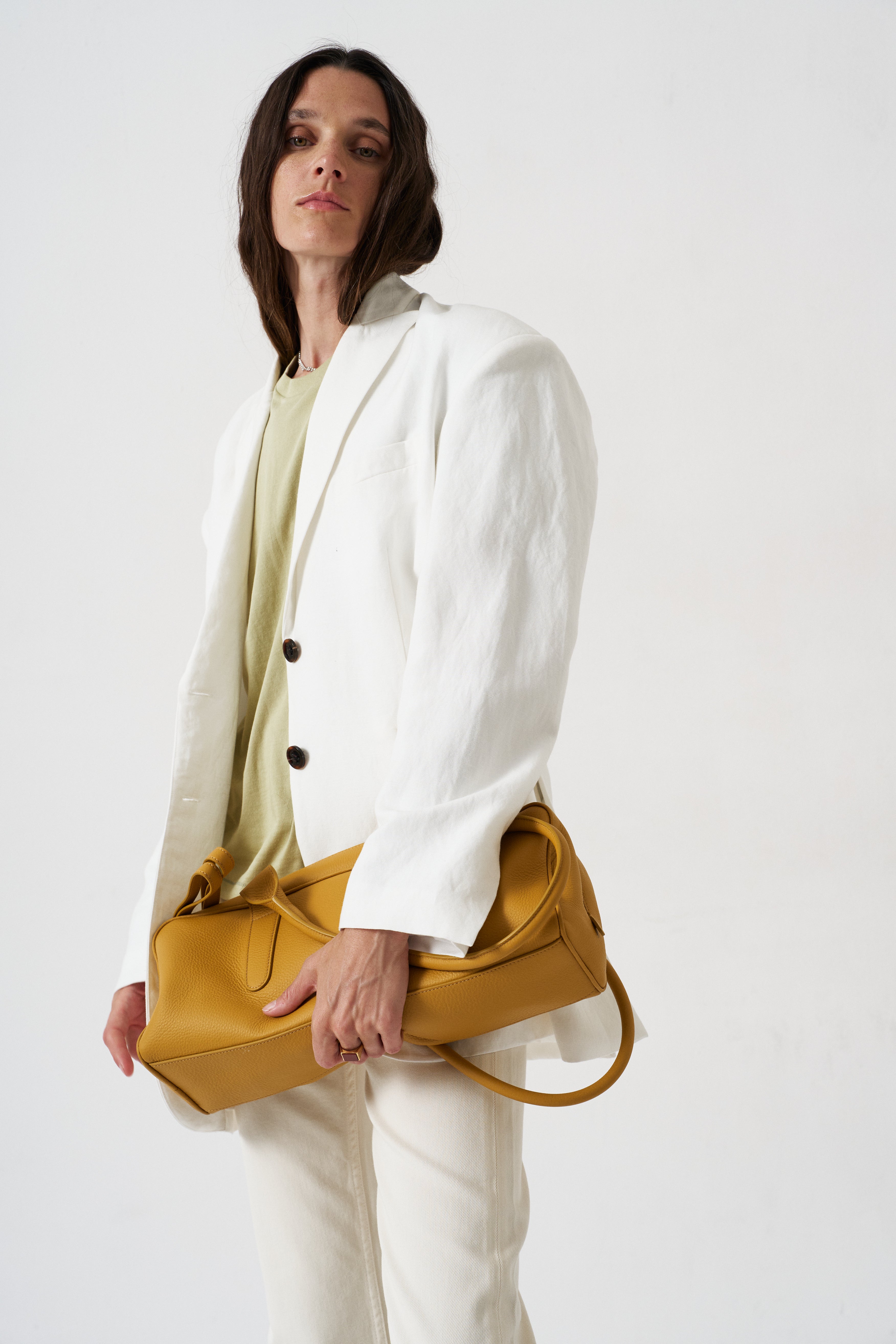 The Linen Oversized Blazer in White