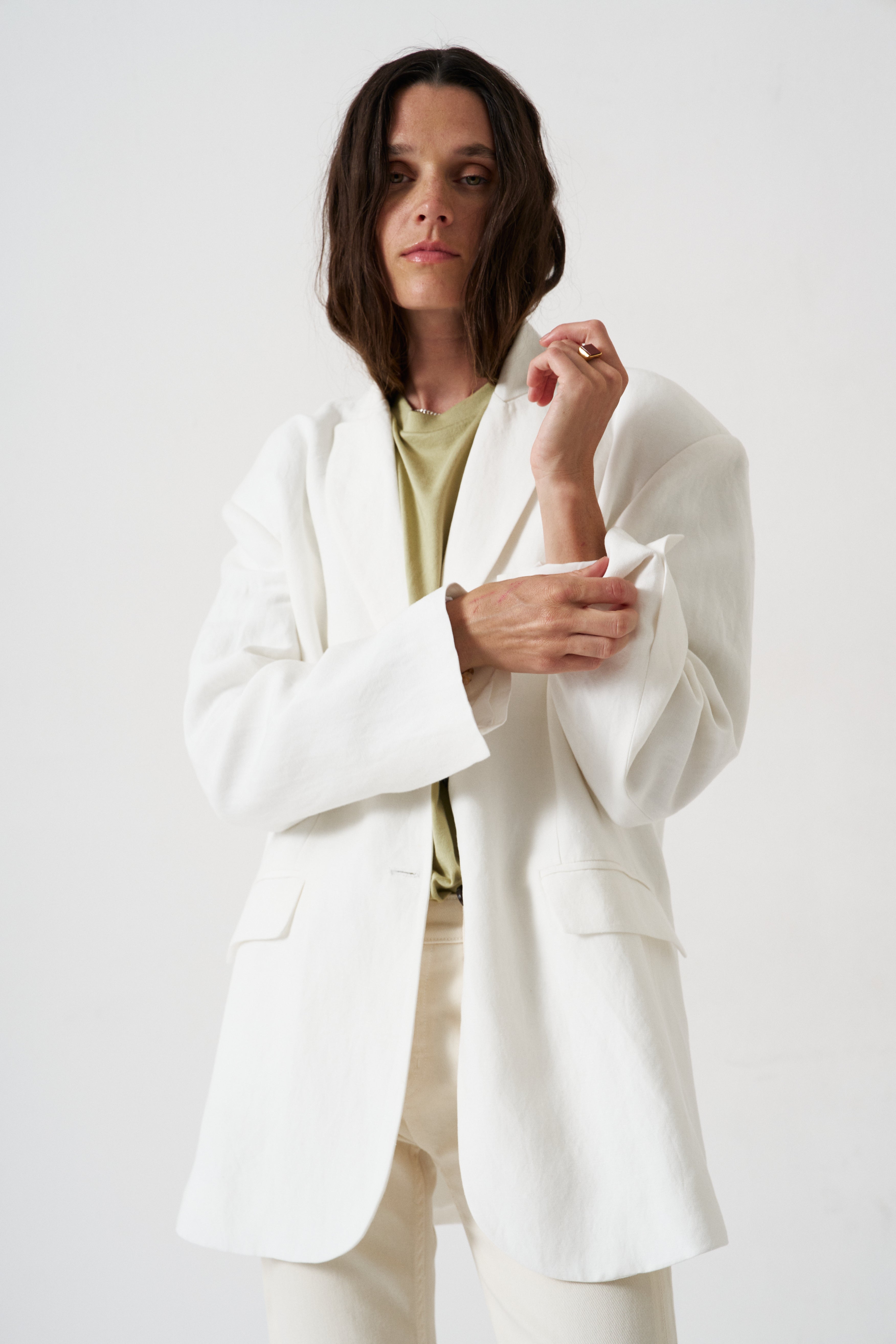 The Draped Tee in Pistachio