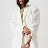The Linen Oversized Blazer in White
