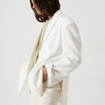The Linen Oversized Blazer in White