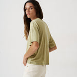 The Draped Tee in Pistachio