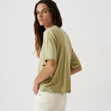 The Draped Tee in Pistachio