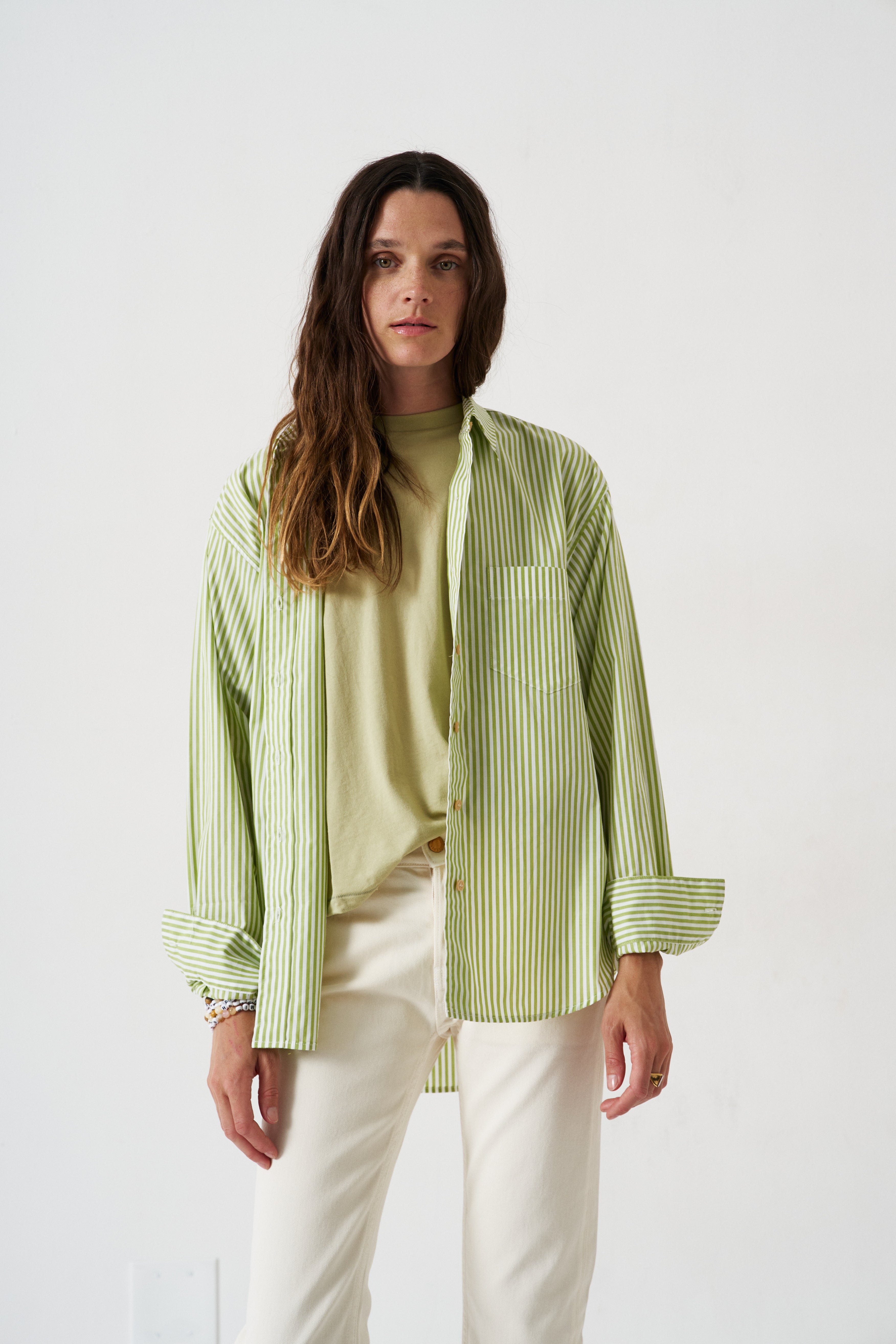The Draped Tee in Pistachio