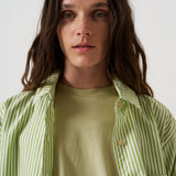 The Weekend Shirt in Lime Stripe
