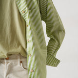 The Weekend Shirt in Lime Stripe
