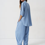 The Silk Arc Pant in Sky Blue
