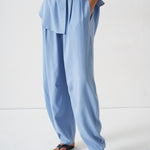 The Silk Arc Pant in Sky Blue