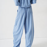 The Silk Arc Pant in Sky Blue