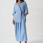 The Midi Swing Skirt in Avo
