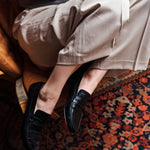 The Penny Loafer in Croc Black on Body Detail