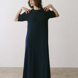 The Goddess Dress in Blue Lame