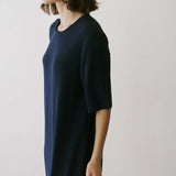 The Goddess Dress in Blue Lame