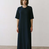 The Goddess Dress in Blue Lame