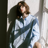 The Tuck Shirt in Baby Blue