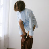 The Tuck Shirt in Baby Blue