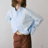 The Tuck Shirt in Baby Blue