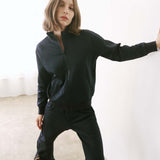 The Track Snap Pant in Deep Navy