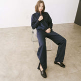 The Track Snap Pant in Deep Navy