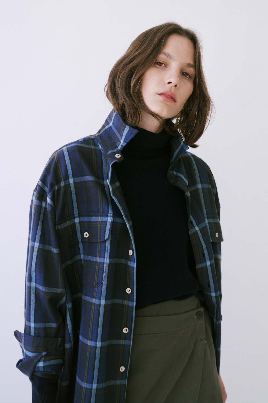 The Big Shirt Flannel in Blues