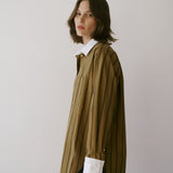 The Crosby Shirt in Goldenrod Stripe