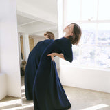 The Goddess Dress in Blue Lame