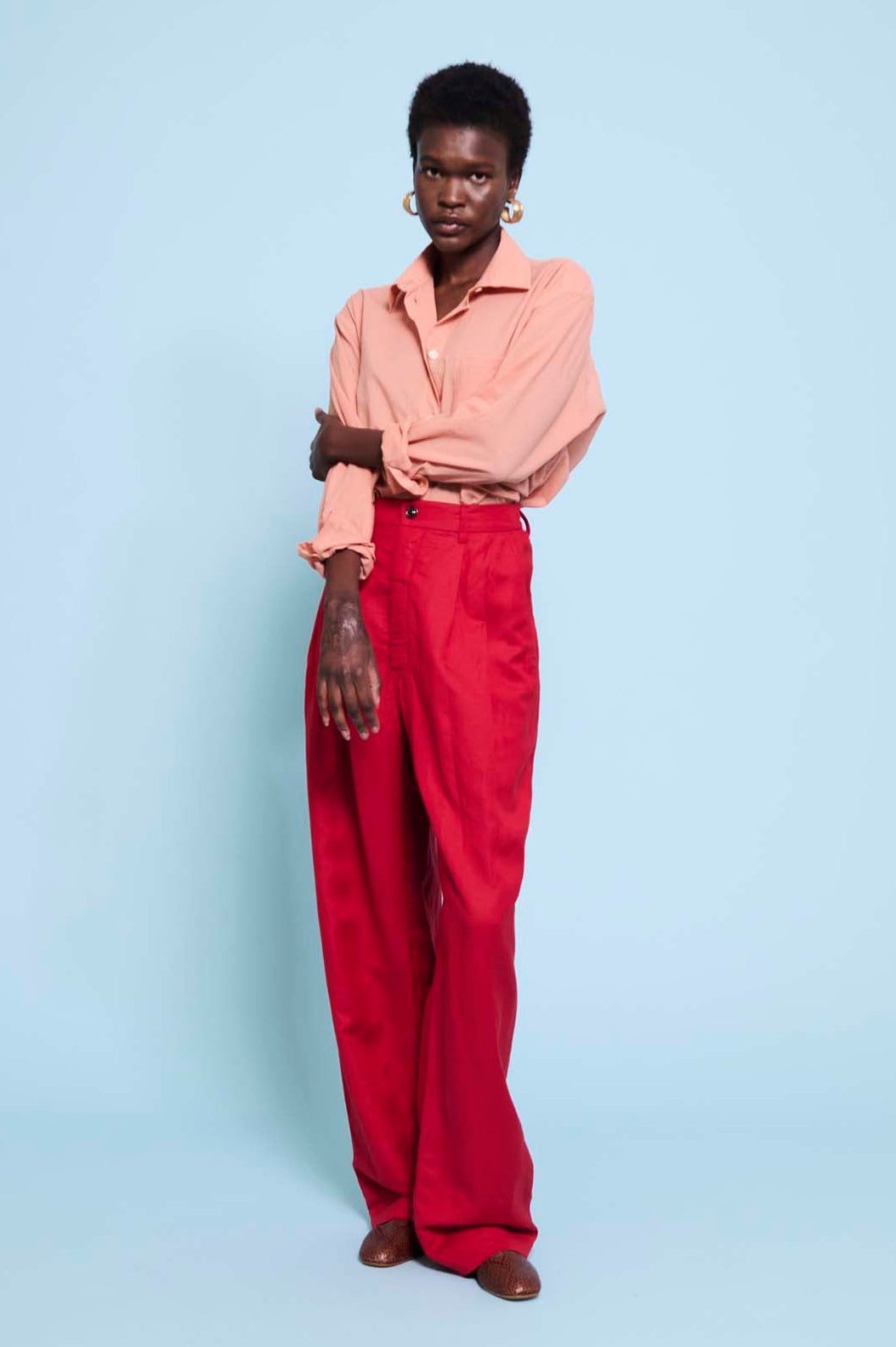 The Tapered Trouser in Red