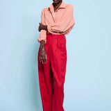 The Tapered Trouser in Red