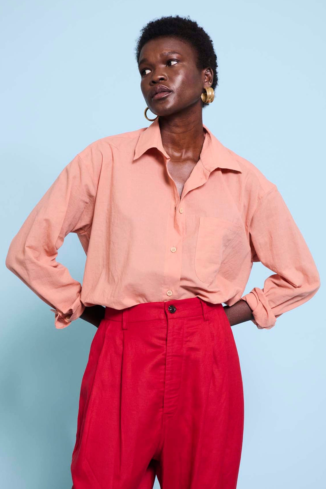 The Tapered Trouser in Red