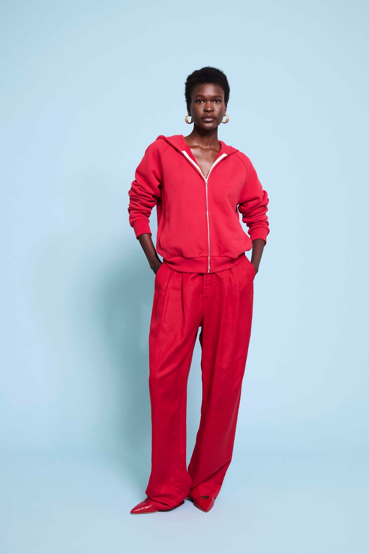 The Tapered Trouser in Red