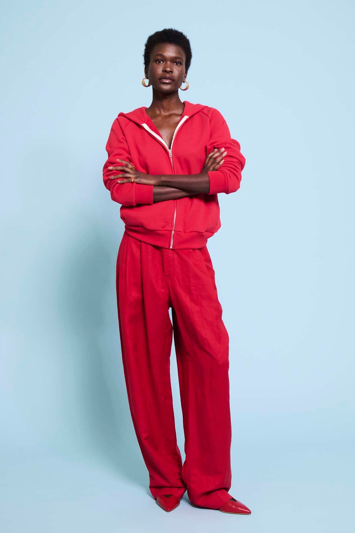 The Tapered Trouser in Red
