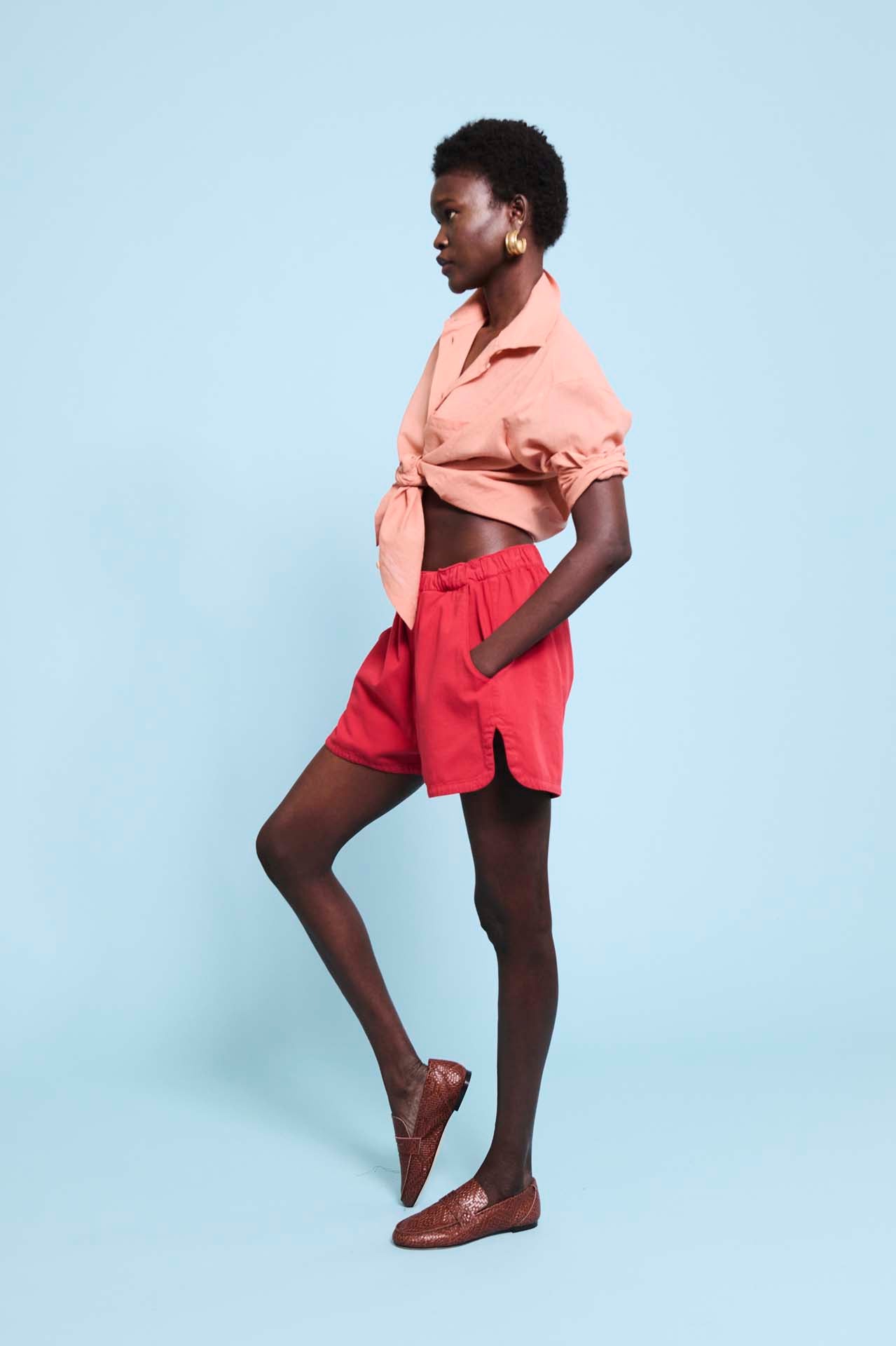 The Track Short in Red