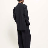 The Linen Oversized Blazer in Navy