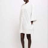 The Caftan Mini Dress in White