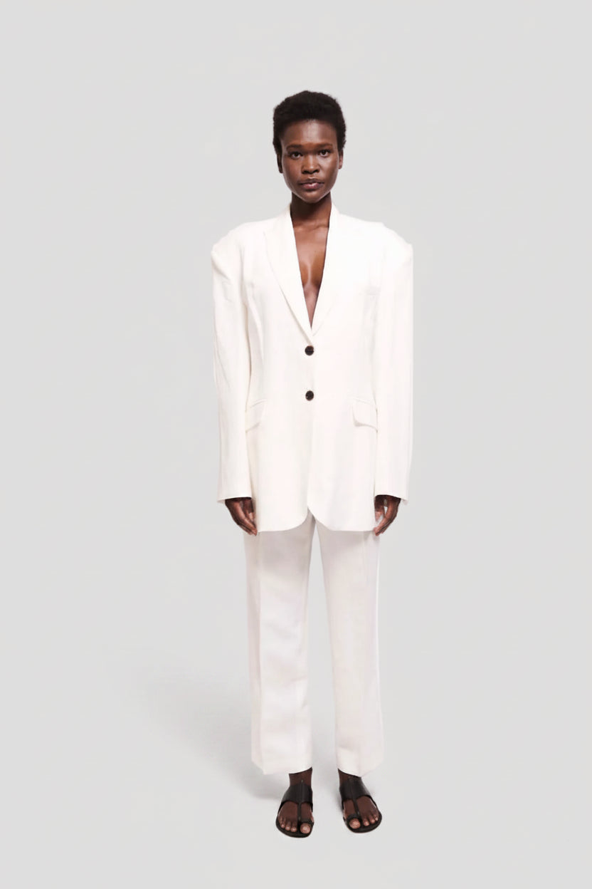 The Waist Tape Trouser in White